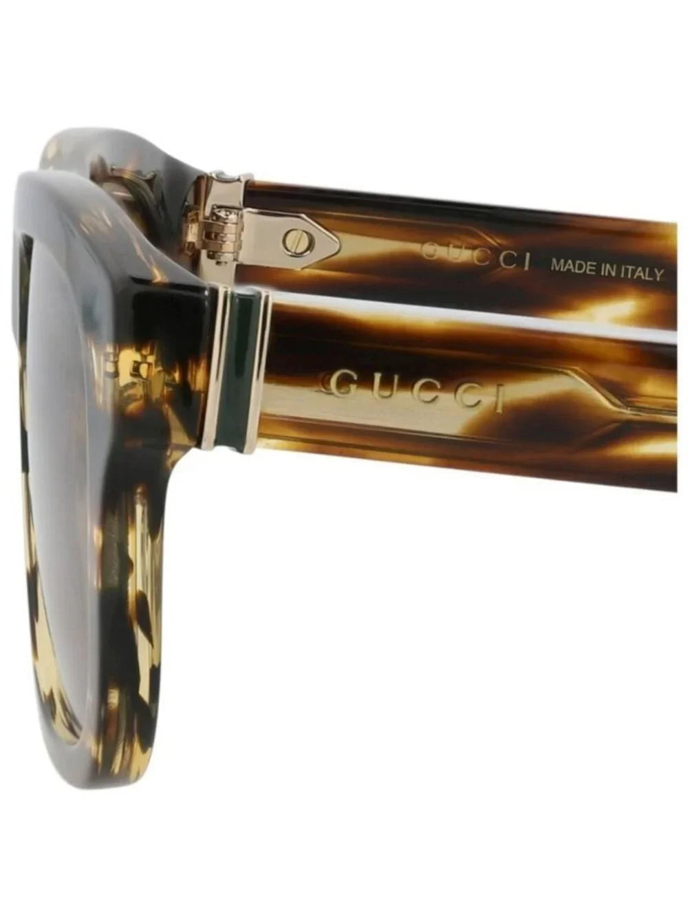 New Gucci Mens Square/Rectangle Havana Havana Brown Fashion Designer Sunglasses